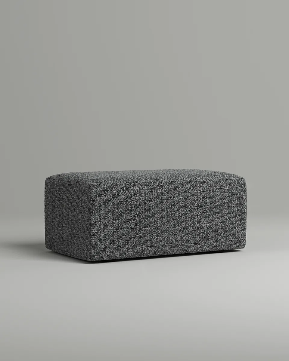 Пуф Ламас без ножек (серое букле - Buckle dark grey (A)) Мягкий пуф Ламас. Материал: букле. Цвет: серый