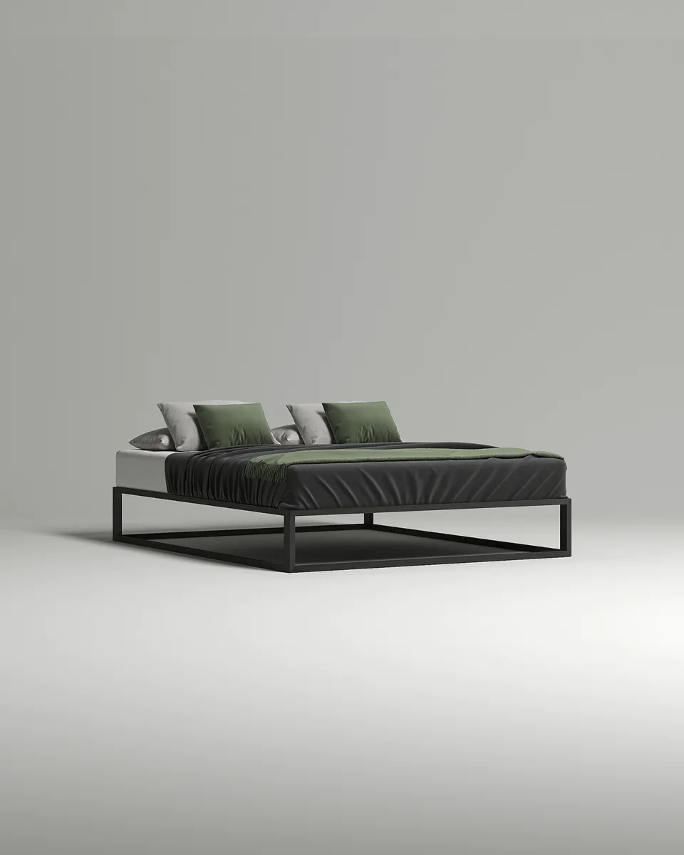 Кровать Дален под матрас 180x200x40 без изголовья и ящика для белья. Материал: металл - RAL 9005