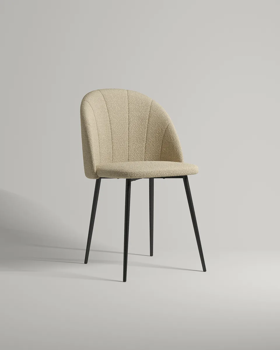 Стул Okvil (бежевое букле - Buckle beige A) Удобный стул Okvil. Материал: букле. Цвет: бежевый (Buckle beige A)
