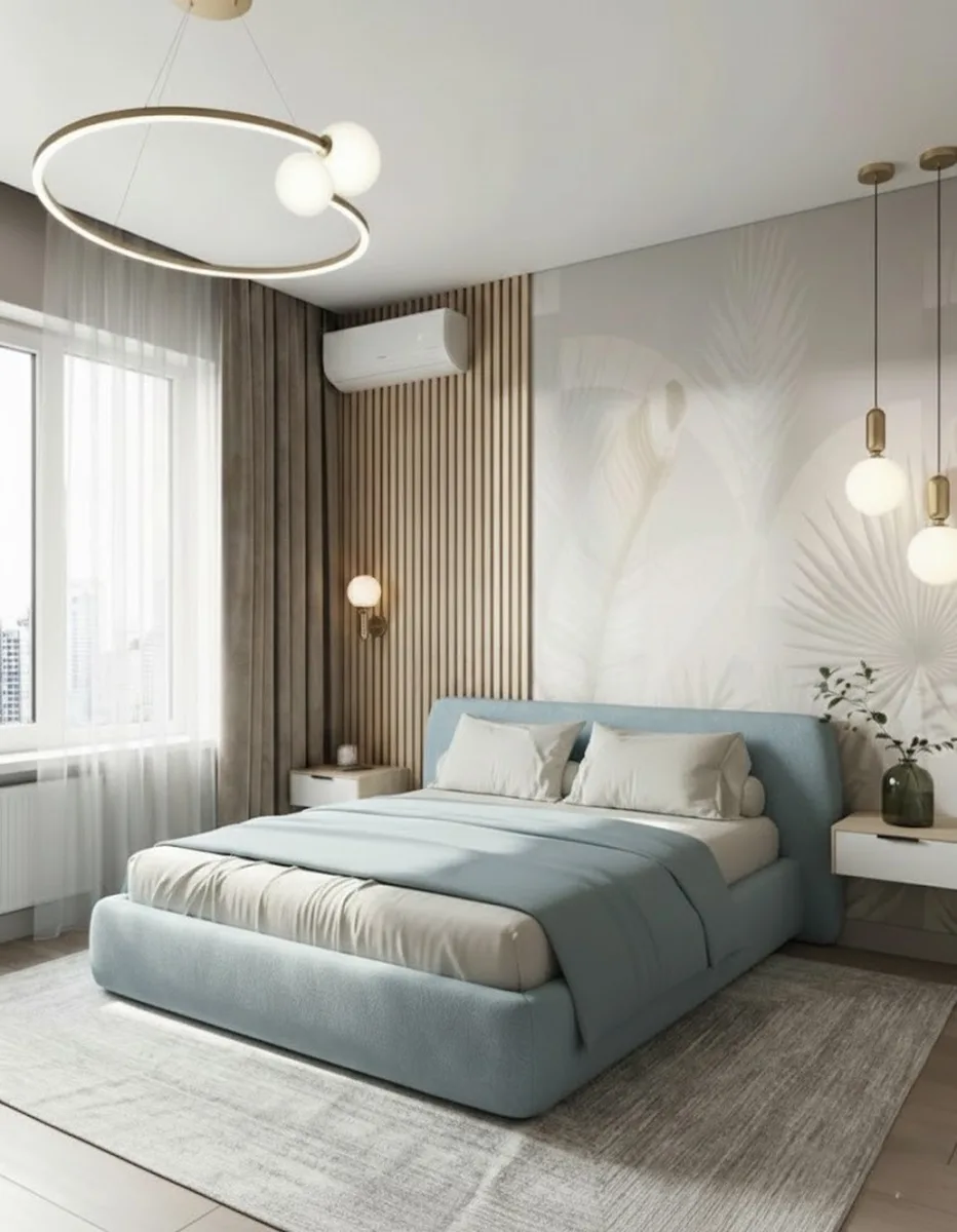 Серая кровать двуспальная Эндре 160x200, выполненная в современном стиле Серая кровать двуспальная Эндре, исполненная в современном стиле