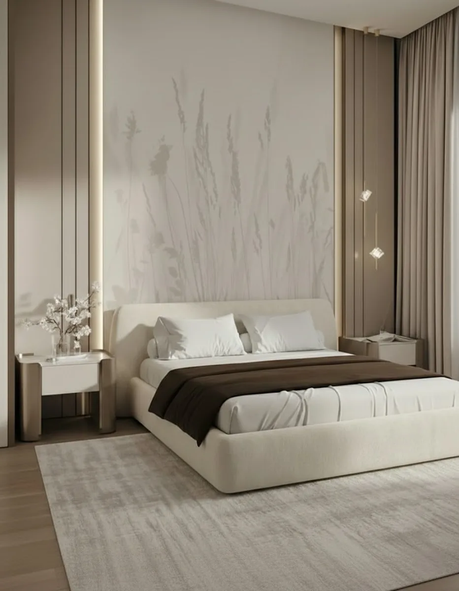 Двуспальная кровать Эндре 160x200 с мягким изголовьем (белый микровельвет) Кровать двуспальная Эндре с мягким изголовьем (белый микровельвет)