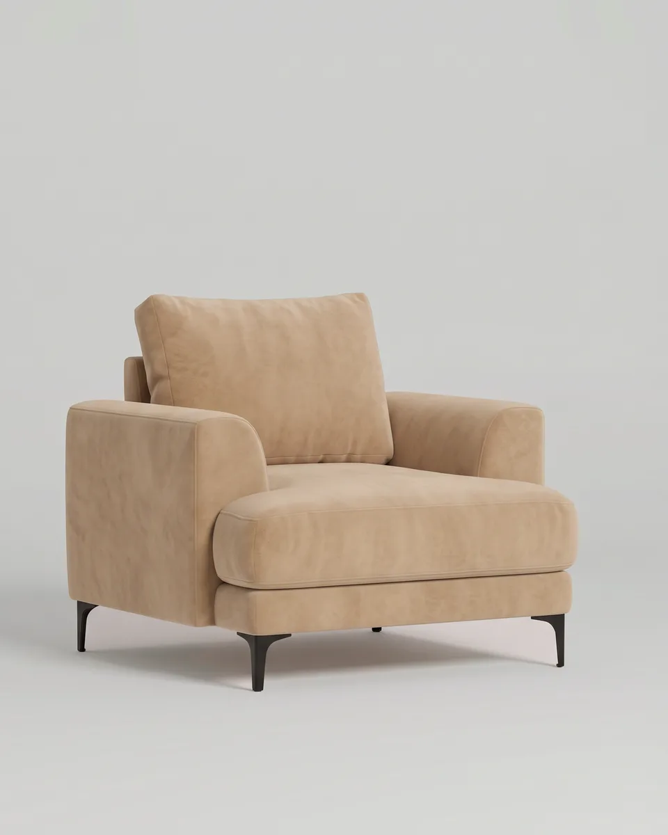 Кресло Индастриал (бежевый велюр - Velutto Soft 120) от Kalibroom