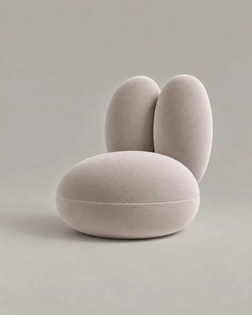 Уютное кресло Аред. Материал: велюр. Цвет: бежевый