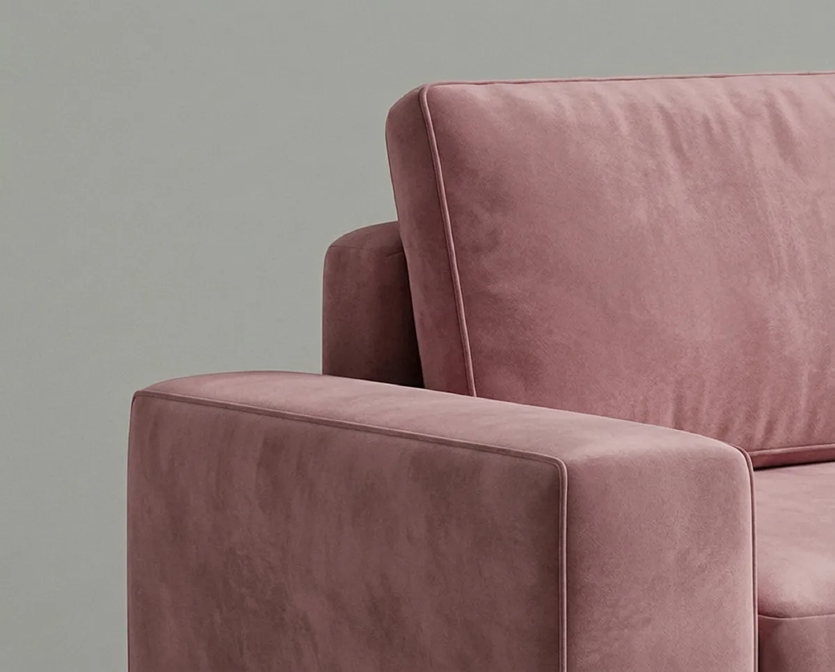 Розовый диван Оснэн, выполненный в современном стиле Розовый диван Оснэн, исполненный в современном стиле