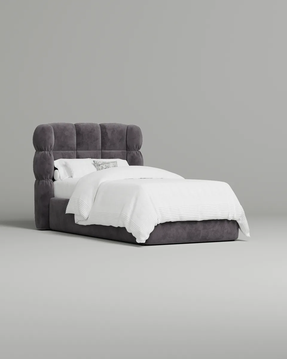 Кровать Мольто под матрас 90x200 . Материал: велюр - Teddy 950