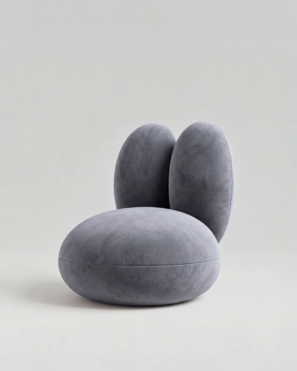Уютное кресло Арeд. Материал: велюр. Цвет: серый